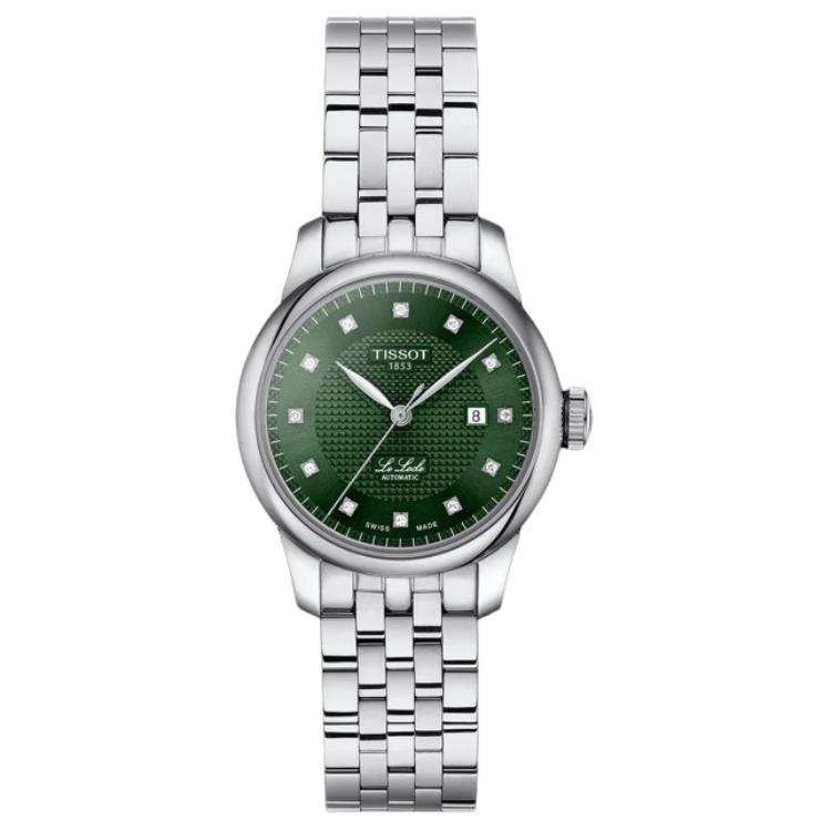 TISSOT Automatic Mechanical Movement 30m Waterproof Women's Watch 29mm Green Dial Stainless Steel Case