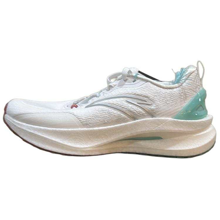 Anta Slip Resistant And Abrasion Resistant Coverage Low top Casual Running Shoes Women's White Blue Silver