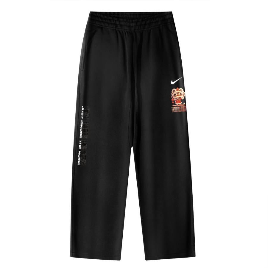 Nike Nike CNY Year Of The Snake Lion Dance ASNikeClubOHPant Swoosh NFLogo Breathable Fleece Lined Casual Knitted Sweatpants