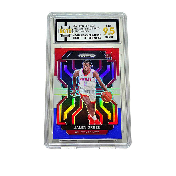 PANINI Jalen Green Star Card 2021 Rockets Draft Pick Rising Stars RC Card PZ Rainbow Set, High Score 9.5 Points