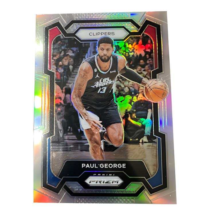 PANINI 2023 24 Basketball NBA Prizm Clippers, Paul George, General, Silver, Star Cards, Rare Cards Sports Cards 1 Pc