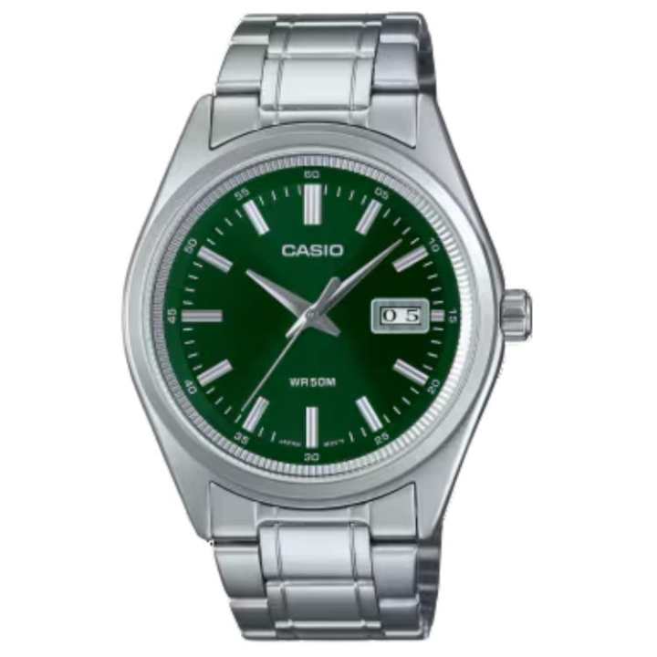 CASIO CASIO Quartz Movement Stainless Steel Strap Watch Unisex Green Dial