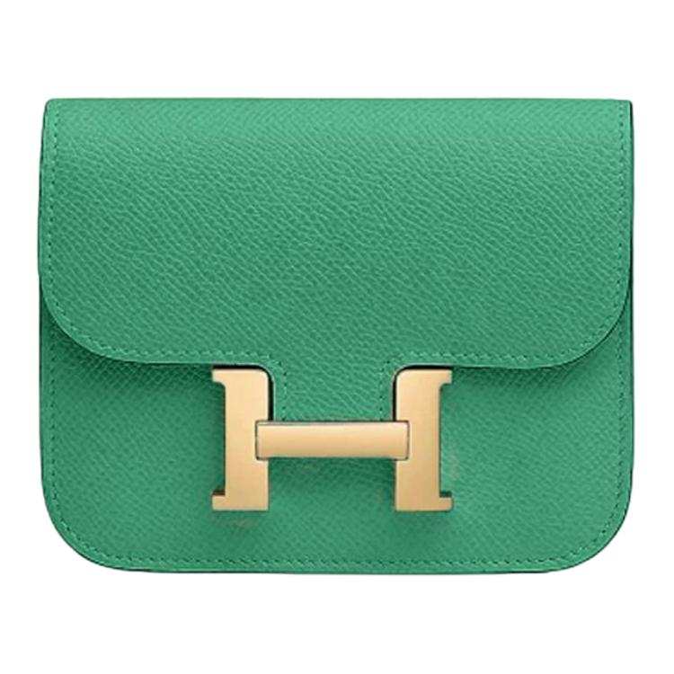HERMES Constance Slim Gold tone Lock Epsom Calfskin Fanny Pack Women's Jasper