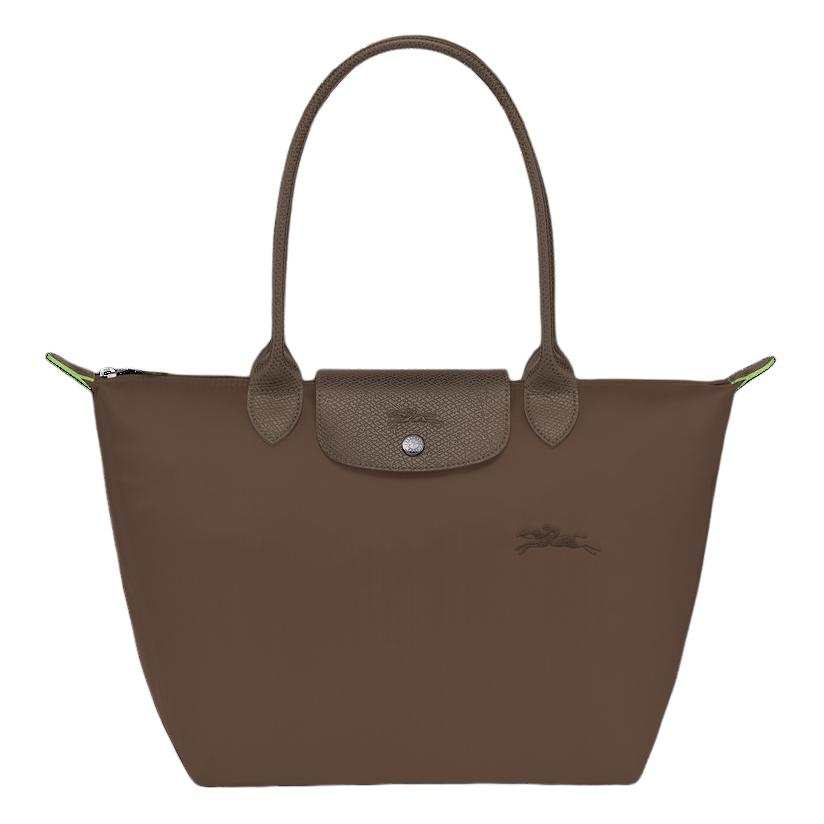 LONGCHAMP LONGCHAMP Le Pliage Green Nylon Shoulder Bag Medium Women's Mud