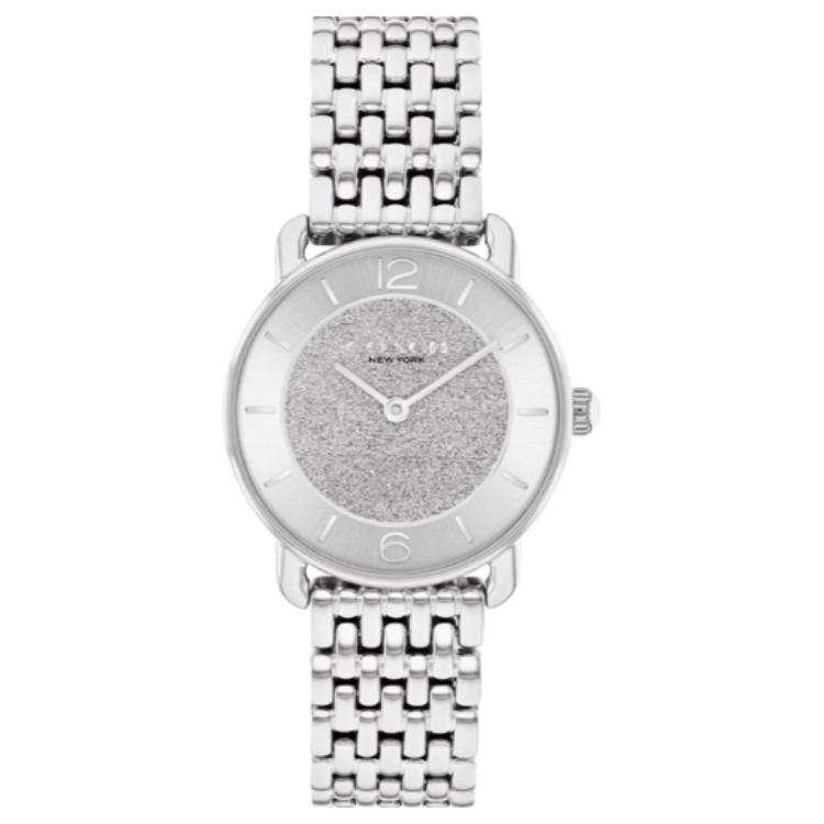 COACH ELLIOT Wrist Watches Quartz Movement Steel Strap 28mm Silver Dial Women's Watch 30m Waterproof
