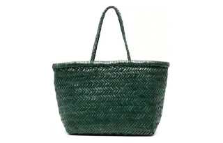 Dragon Diffusion Leather Shoulder Bag Mini Women's Forest Green