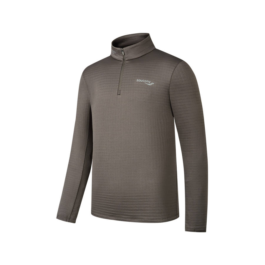 Saucony Running T Shirt Men's Pure Gray Coffee