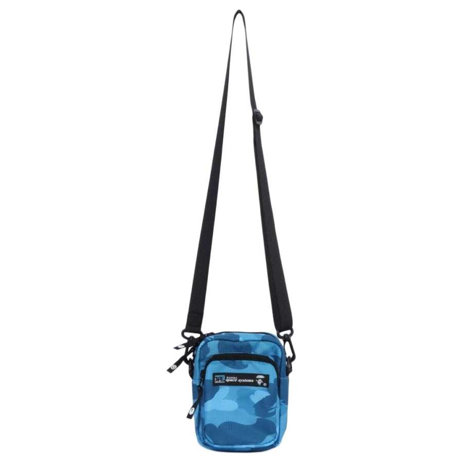 A BATHING APE A BATHING APE Polyester Crossbody Bag, Shoulder Bag Mini Men's Blue