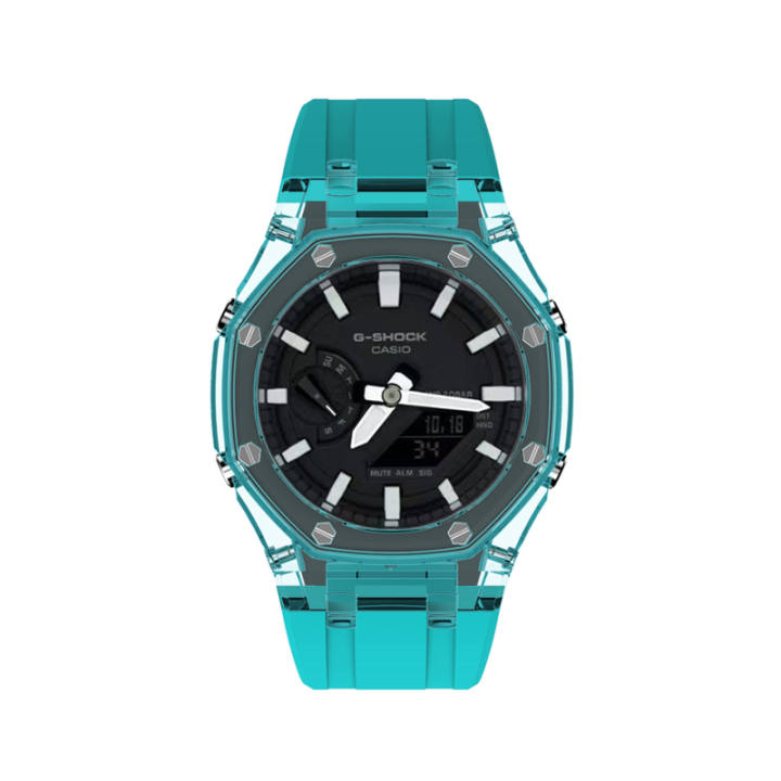 CASIO CASIO Custom Collection 200m Waterproof Electronic Movement Silicone Strap Watch Unisex Black Dial
