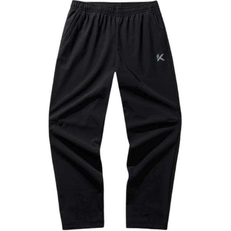 Anta Basketball Collection Comfortable Casual Minimalist Style Straight Fit Mid Rise Fleece Lined Knitted Sweatpants