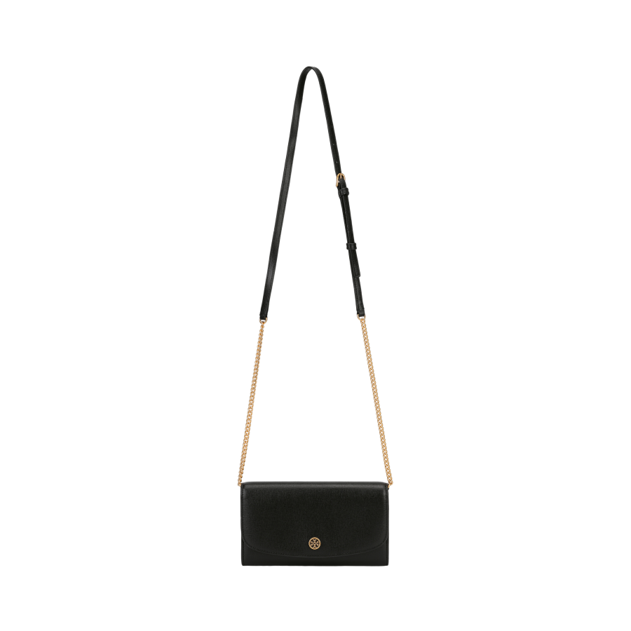 TORY BURCH Robinson Leather Shoulder Bag, Crossbody Bag Regular Women's Black