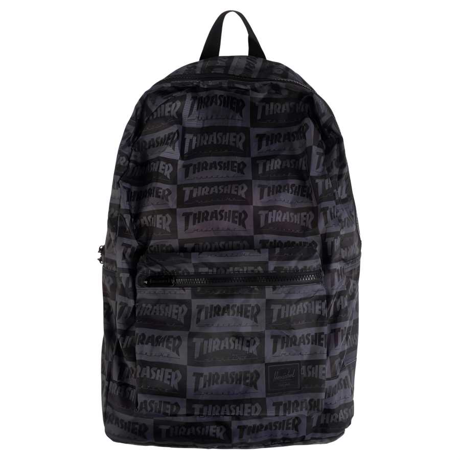 Thrasher Thrasher Herschel Collaboration Elasticity Tear Resistant Backpack Regular Men's Black Gray