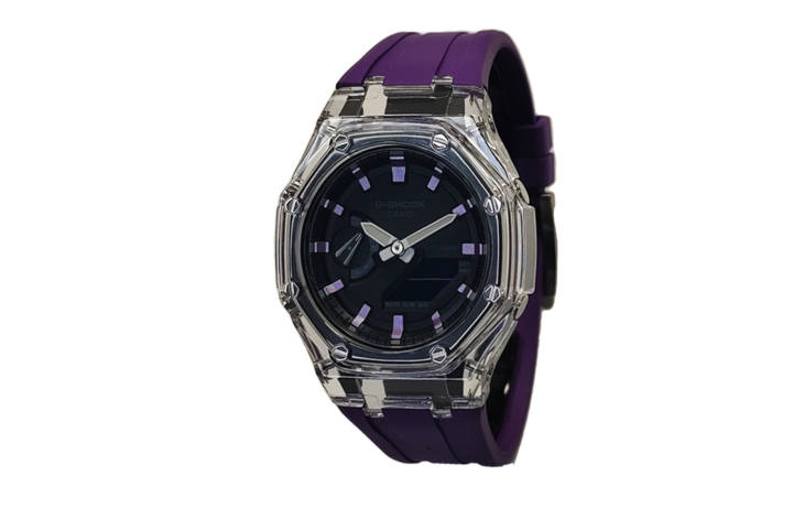 CASIO CASIO Custom Collection Quartz Movement Fluoroelastomer Strap Watch Men's Watches Black Dial