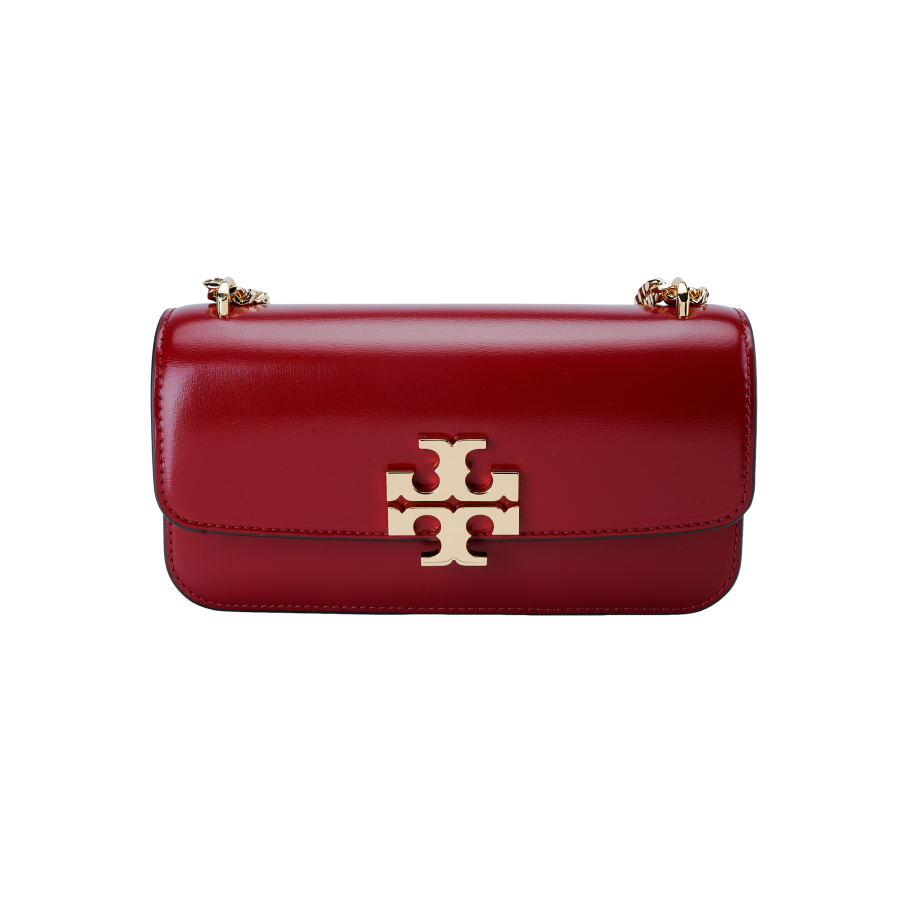 TORY BURCH Eleanor Cow Leather Portable Crossbody Bag, Shoulder Bag Small Women's Gemstone Red