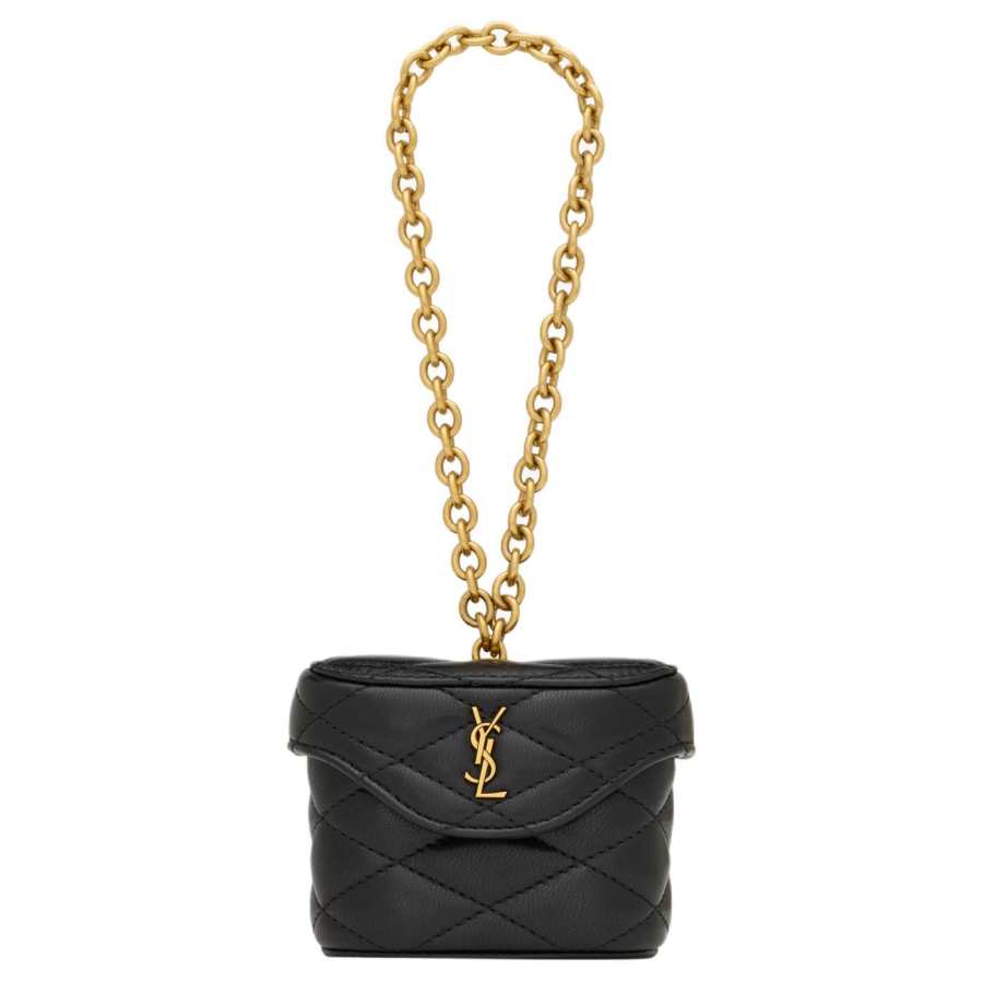 SAINT LAURENT June Lambskin Handbag Mini Women's Black