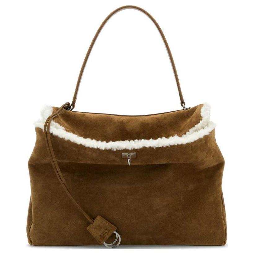 Balenciaga Rodeo Suede Shoulder Bag Large Women's Umber