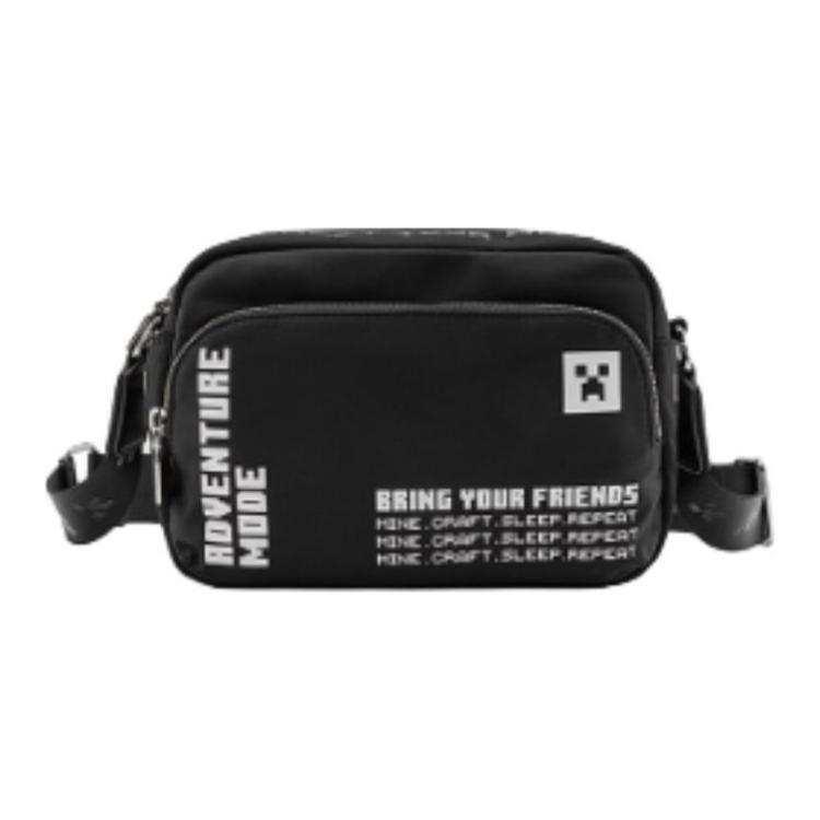 LACOSTE MINECRAFT Collaboration Fabric Shoulder Bag, Crossbody Bag Small Women's Black