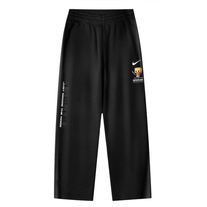 Nike Nike AS Nike Club OH Pant Swoosh NF Puffy Samurai Logo Breathable Fleece Lined Casual Knitted Sweatpants Unisex Black