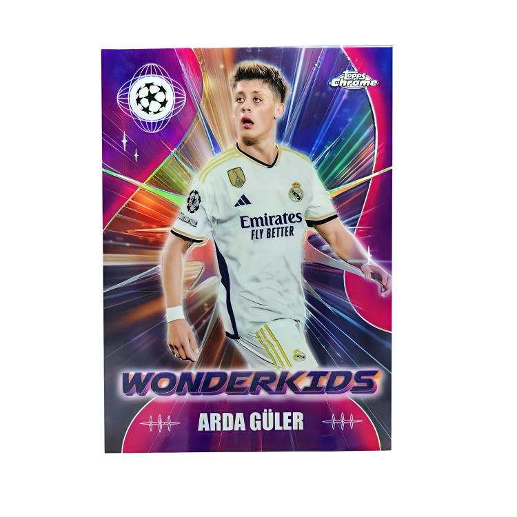 Topps Güler 2024 Chrome Real Madrid Wonderkids Wonder Kids Special Cards, Silver Star Cards, Card Collection Pass