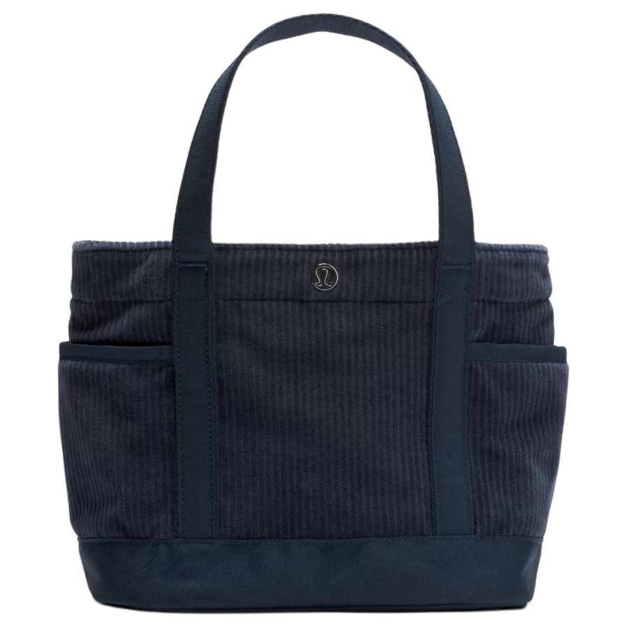 Lululemon Daily Corduroy Tote Bag, Shopping Bag, Handbag Mini Women's Marine Blue