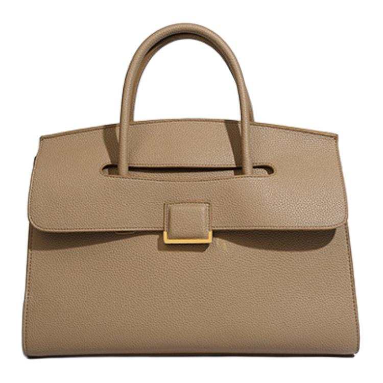 PAYOT Microfiber Synthetic Leather Handbag Women's Elephant Gray/Orange/Black/Light White Gray
