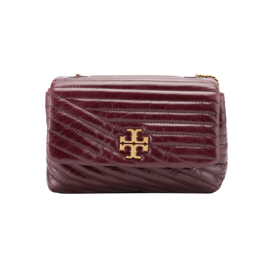 TORY BURCH Kira Leather One Shoulder Handbag, Crossbody Bag Women's Brown