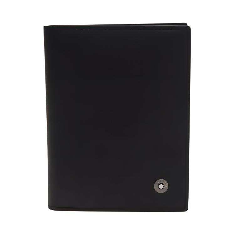 MONTBLANC Shiny Cow Leather Card Holder Men's Black