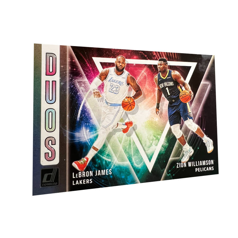 PANINI Los Angeles Lakers, LeBron James, 'Little Emperor', Zion Dual Signed Card, Player Card, Rare Card Sports Cards