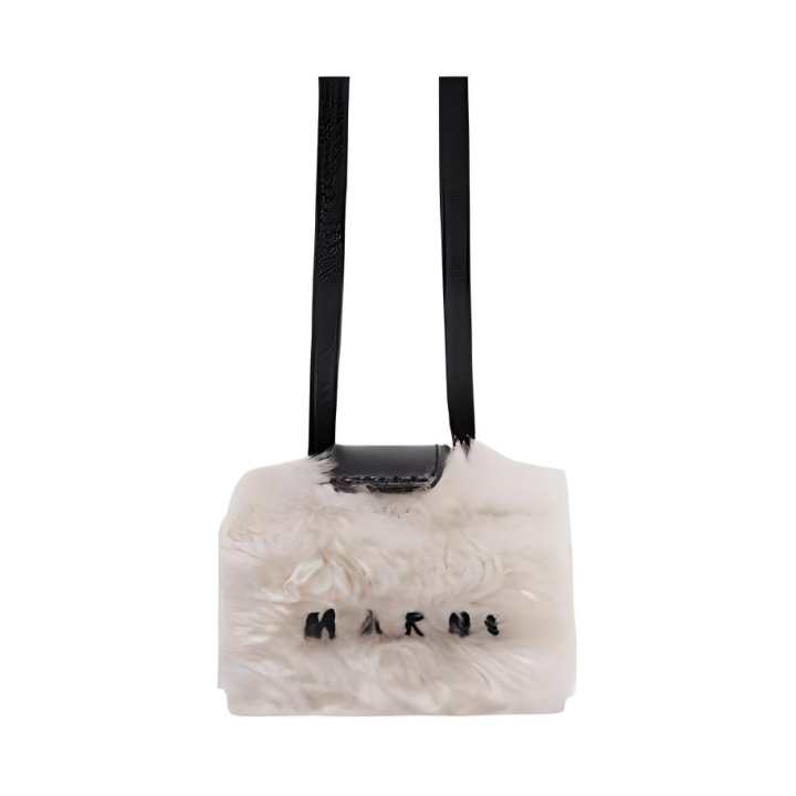 MARNI MARNI Wool One Shoulder Crossbody Earphone Case Women's White