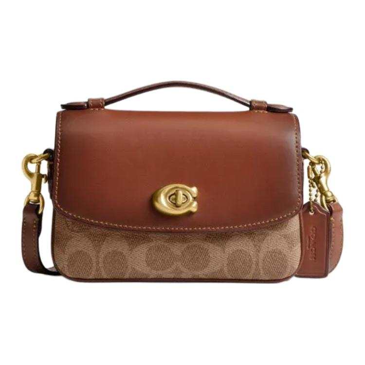 COACH Cassie Artificial Leather With Cow Leather Shoulder Bag, Crossbody Bag, Handbag Small Women's