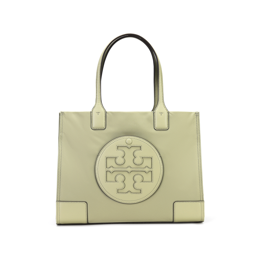 TORY BURCH Ella Fabric+Artificial Leather Tote Bag, Shopping Bag, Shoulder Bag, Handbag Small Women's