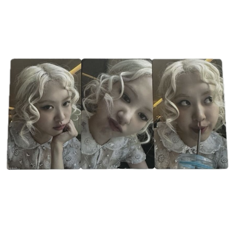 YG ENTERTAINMENT Rosé QQ Music Zhong District Electronic Card Photocards 3 Pcs One Click Full Set Purchase