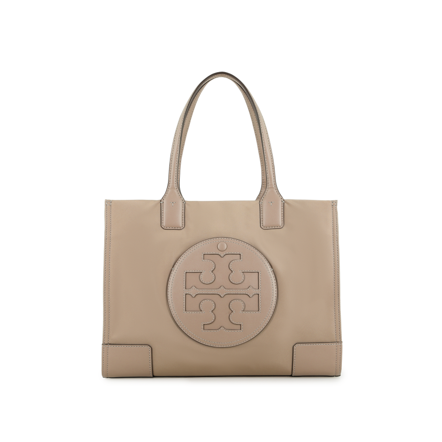 TORY BURCH Ella Polyamide Tote Bag, Shopping Bag, Shoulder Bag, Handbag Small Women's Gray