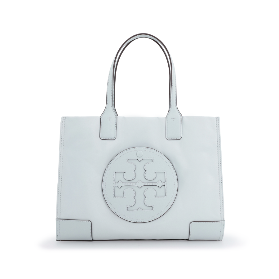 TORY BURCH Ella Recycled Nylon Artificial Leather Handbag, Shoulder Bag Small Women's Lake Blue