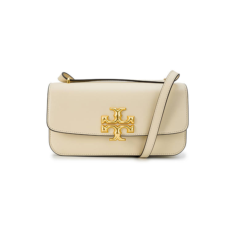TORY BURCH Eleanor Leather Small Square Bag, Shoulder Bag, Crossbody Bag Small Women's Cream White