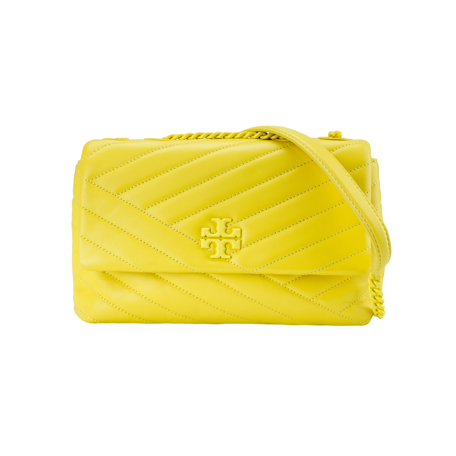 TORY BURCH Kira Lambskin Crossbody Bag Women's Yellow