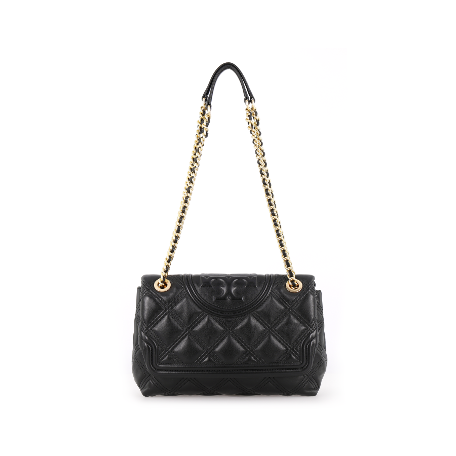 TORY BURCH Fleming Sheepskin Chain Bag, Shoulder Bag, Crossbody Bag Women's Black