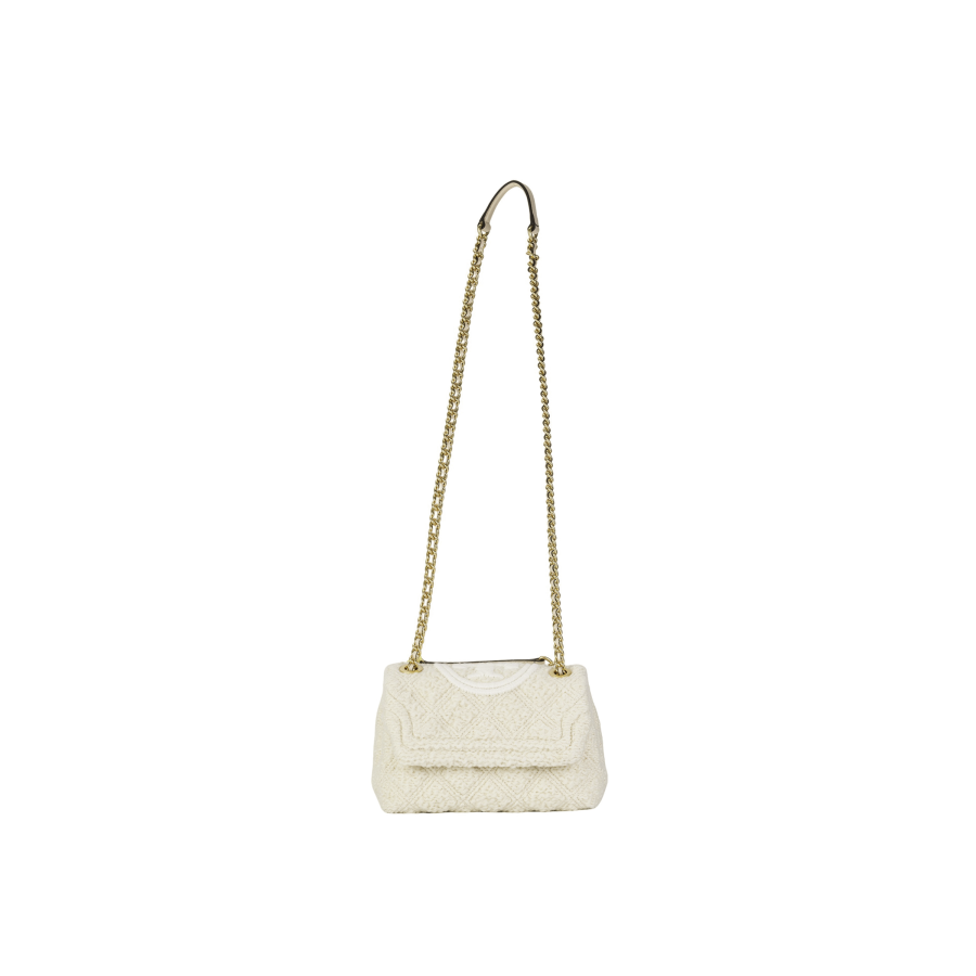 TORY BURCH Fleming Tweed Crossbody Bag, Shoulder Bag Small Women's White