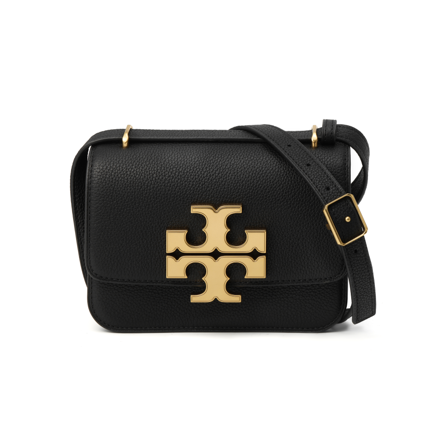 TORY BURCH Eleanor Cow Leather Crossbody Bag, Shoulder Bag Small Women's Black