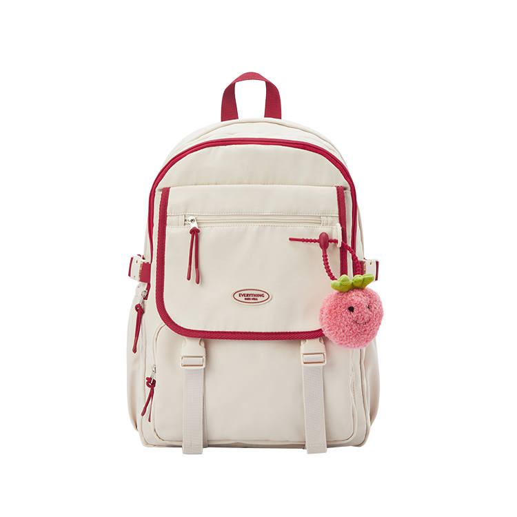 Semir Fabric Laptop Backpack Unisex Milk White/Custard/Ice Blue