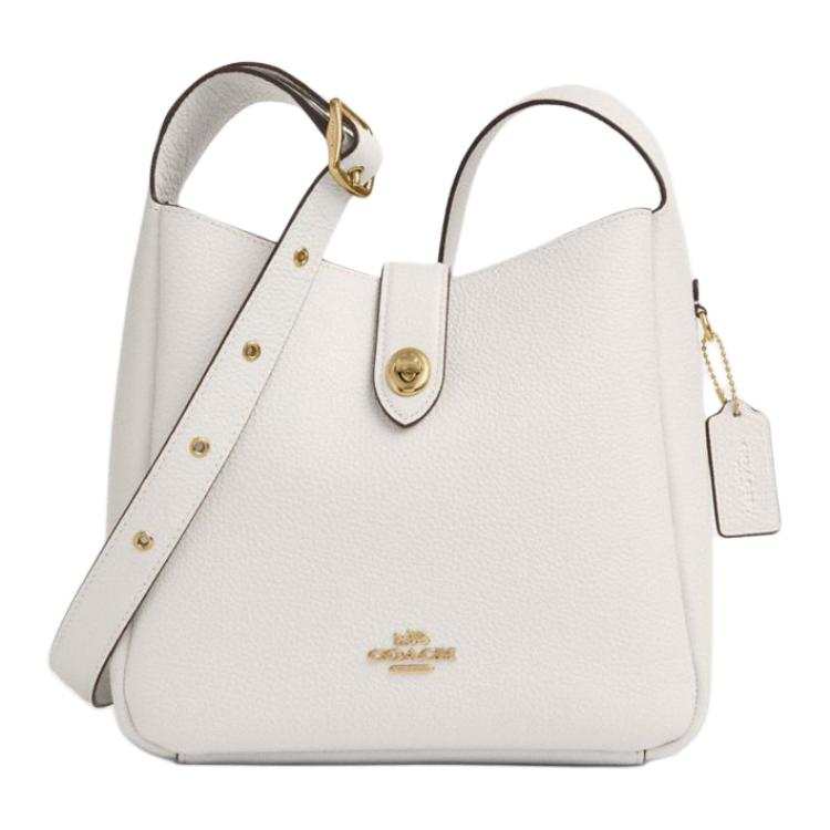 COACH Hadley Cow Leather Crossbody Bags Medium Women's Chalk White