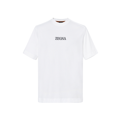 Ermenegildo Zegna Zegna Logo Printed Crewneck T Shirt