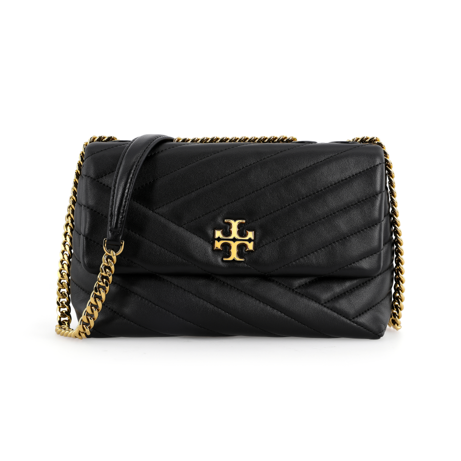 TORY BURCH Kira Sheepskin Crossbody Bags Small Women's Black Gold