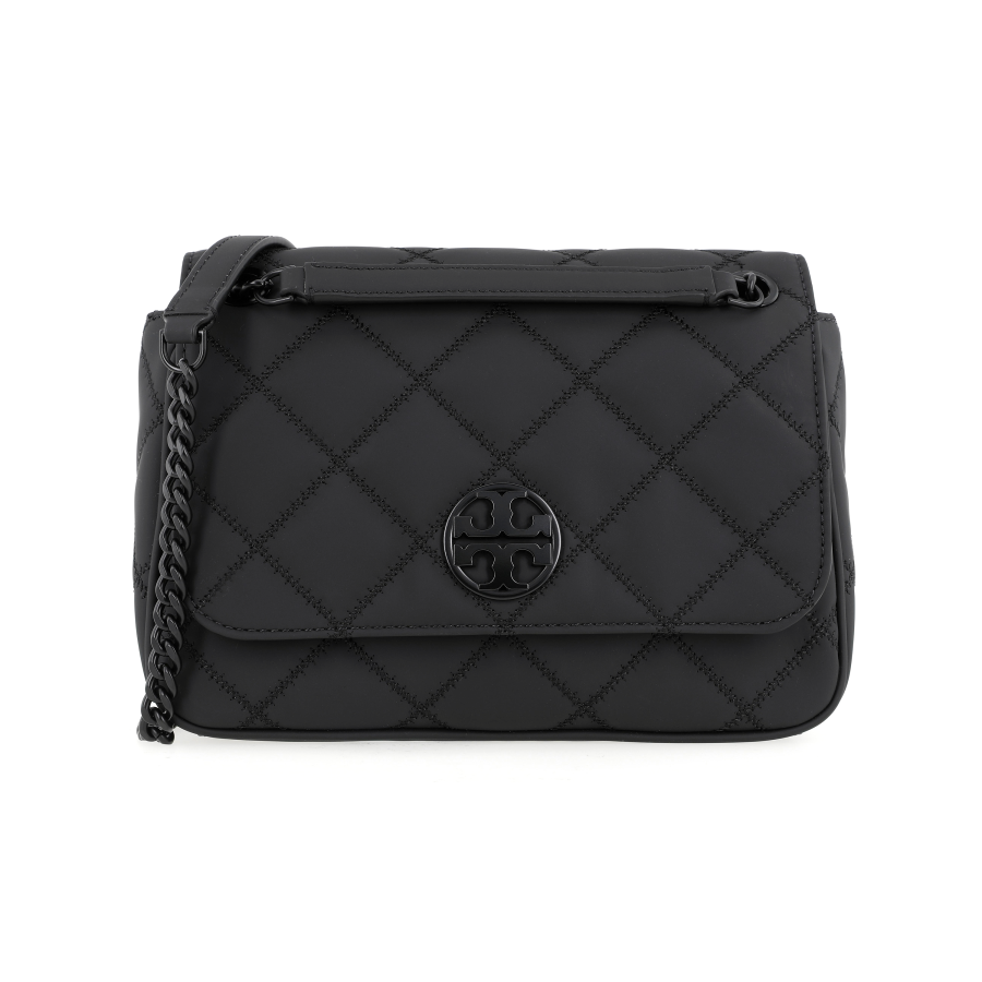 TORY BURCH TB Willa Matte Leather Messenger Bag, Portable Crossbody Bag, Shoulder Bag Small Women's