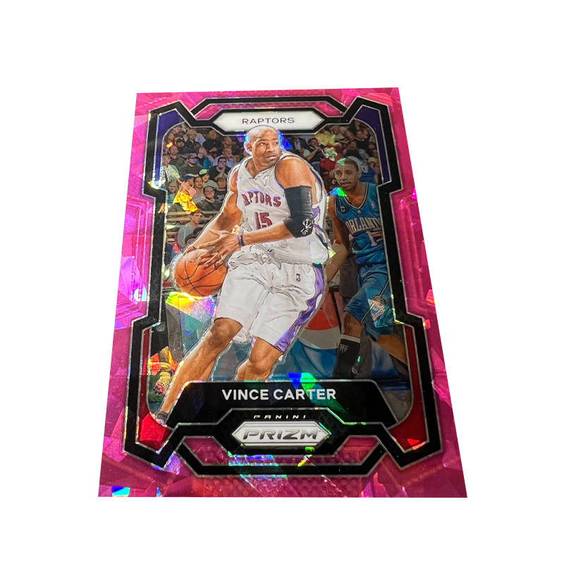 PANINI Raptors Team Vince Carter Flying Man, Crushed Ice Holographic Card High End, Celebrity Cards, Rare Cards