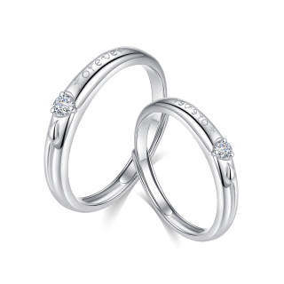 SEVEN COOK 999 Fine Silver Couple Rings Unisex Silver
