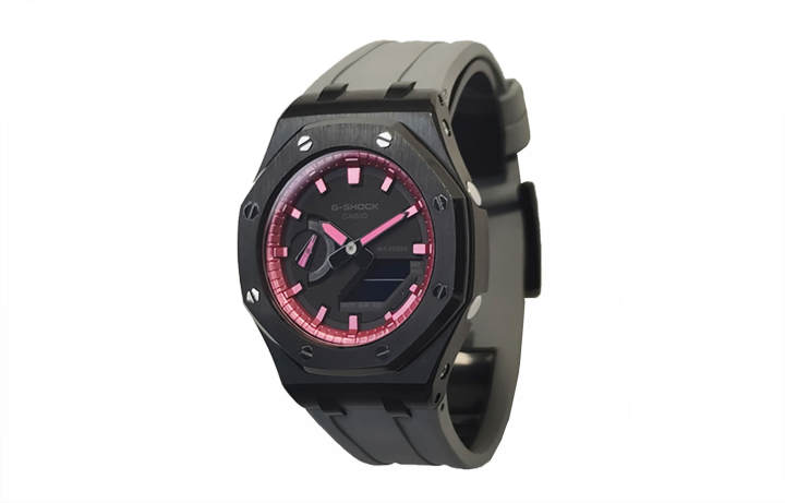CASIO CASIO Custom Collection Watch Gift Box Electronic Movement Fluoroelastomer Strap Men's Watches Black Dial