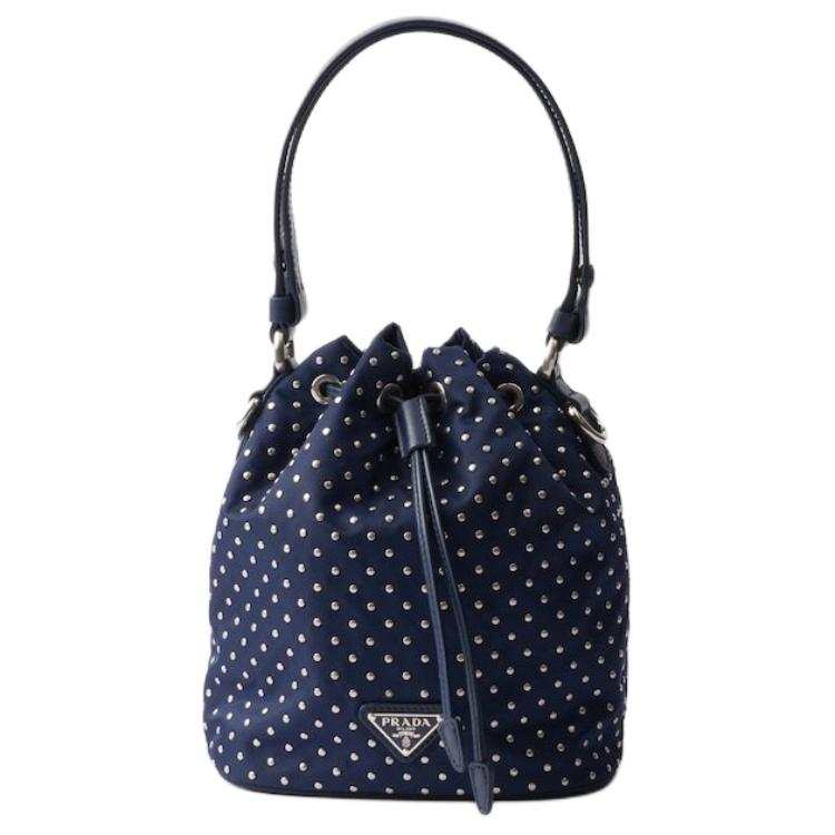 PRADA Recycled Polyamide Bucket Bag Handbag Mini Women's Baltic Sea Blue