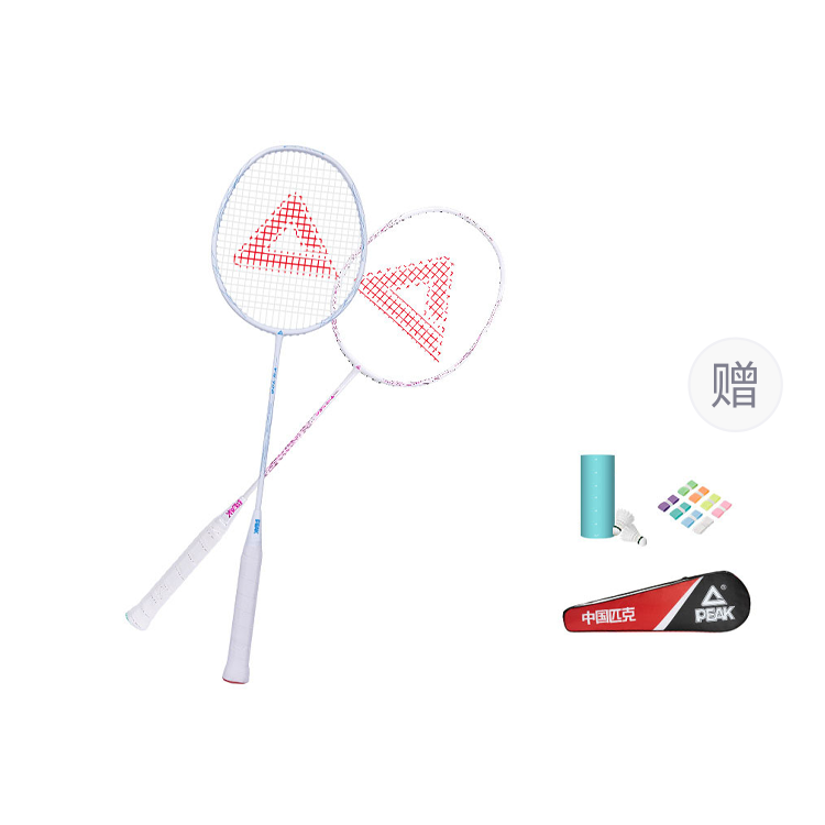 PEAK VS 730 Aluminum Glass Composite Badminton Rackets Offensive Type Heavy Head, Stiff Shaft Entry level White