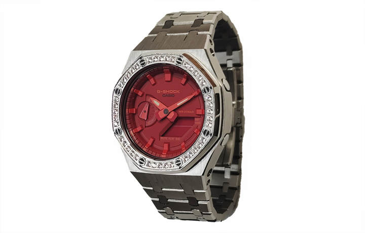 CASIO CASIO Custom Collection Quartz Movement Stainless Steel Strap Watch Men's Watches Red Watch Dial
